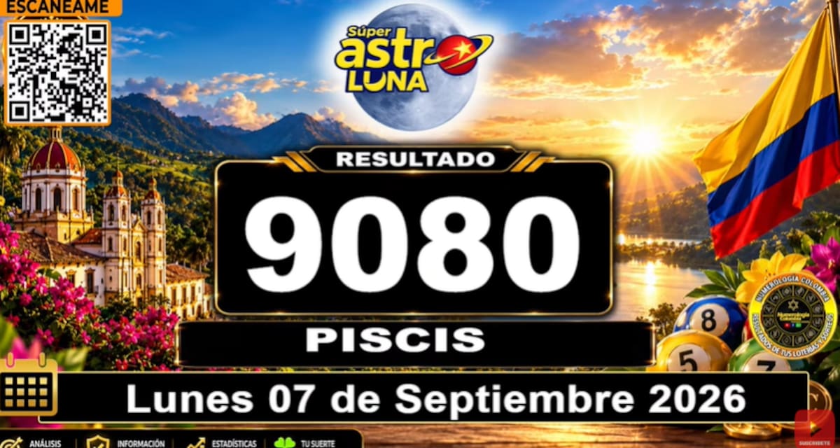 Super Astro Luna del 7 de septiembre de 2026. // Foto: captura de pantalla del canal de YouTube @NumerologíaColombia.
