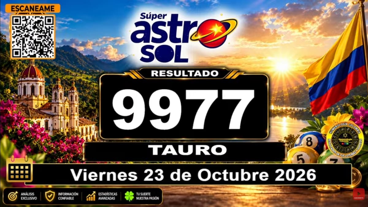 Super Astro Sol del 23 de octubre de 2026. // Foto: captura de pantalla del canal de YouTube @NumerologíaColombia.