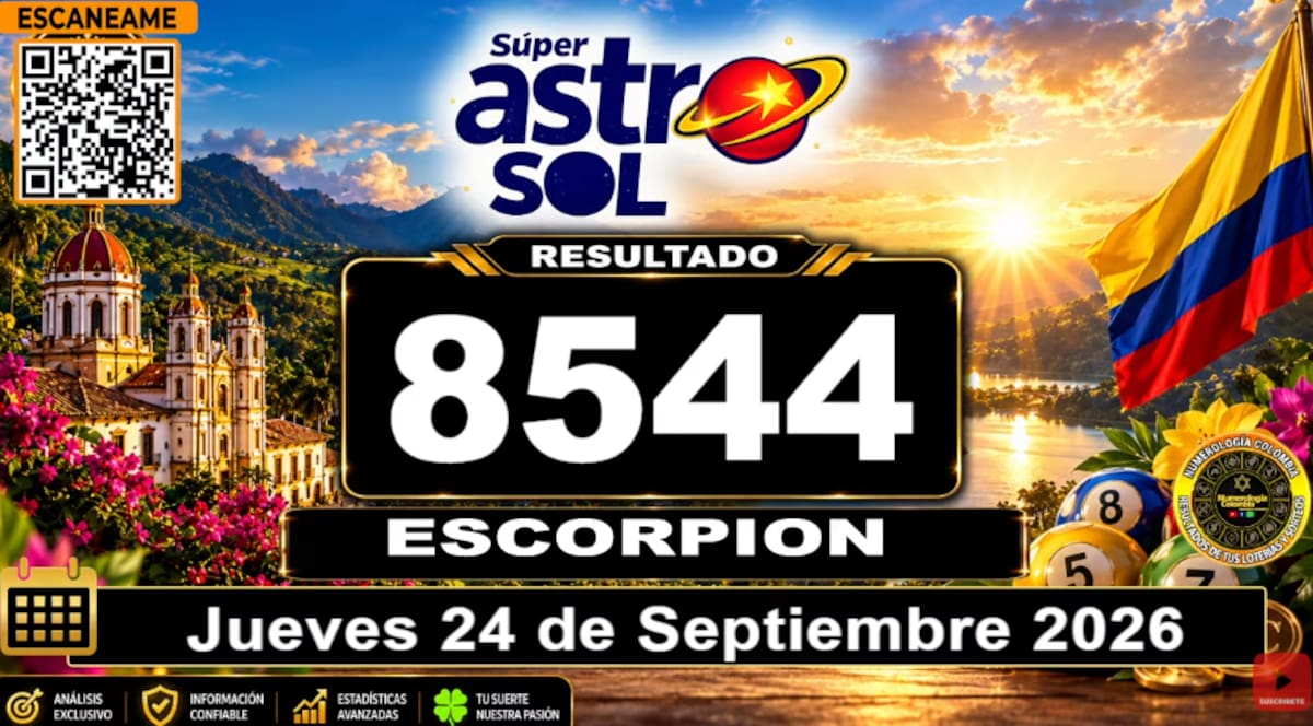 Super Astro Sol del 24 de septiembre de 2026. // Foto: captura de pantalla del canal de YouTube @NumerologíaColombia.