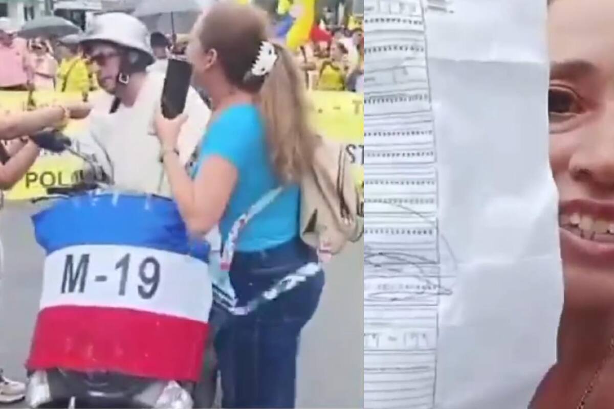 Video: Supuesto concejal fue “boleteado” en plena marcha de Petro por infiel
