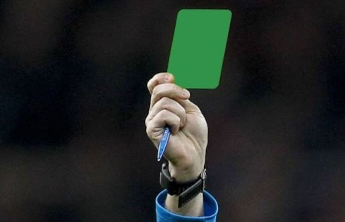 La tarjeta verde se usará en la Copa Mundial Sub 20 de la FIFA. //Tomada de redes sociales.