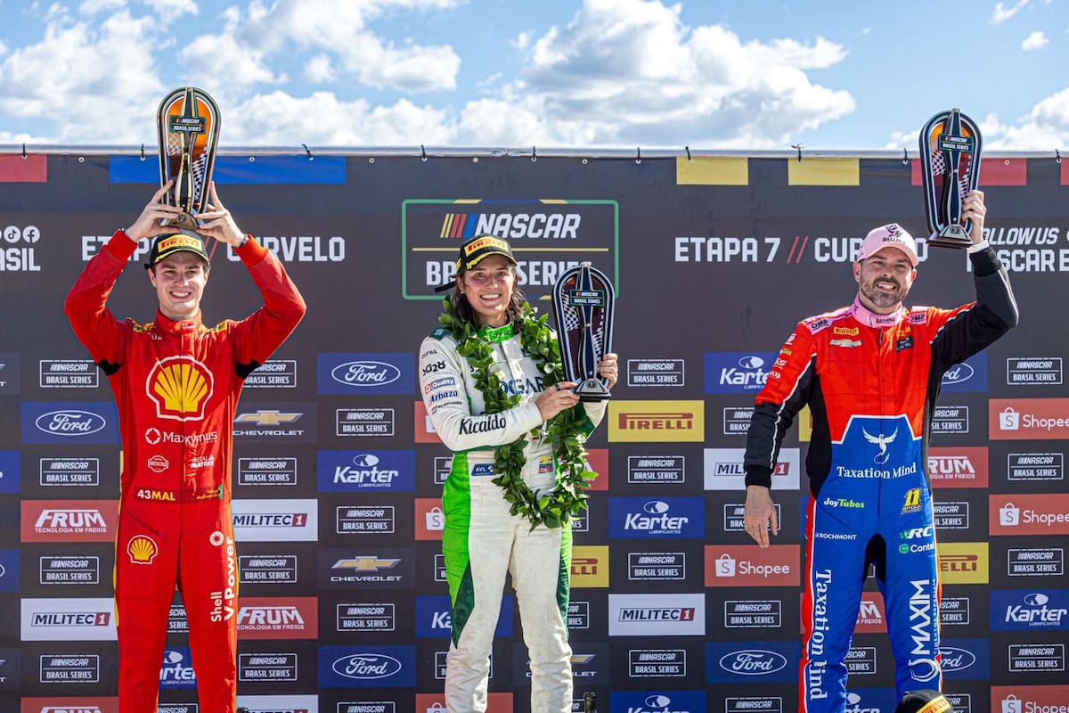 La colombiana Tatiana Calderón hace historia: es la primera mujer en ganar en NASCAR Brasil