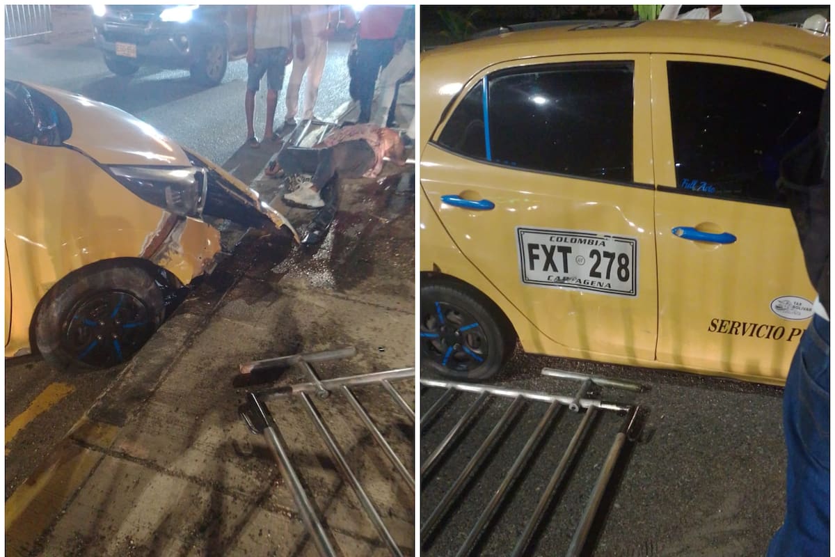 Taxista que se accidentó en la Avenida Santander quedó herido