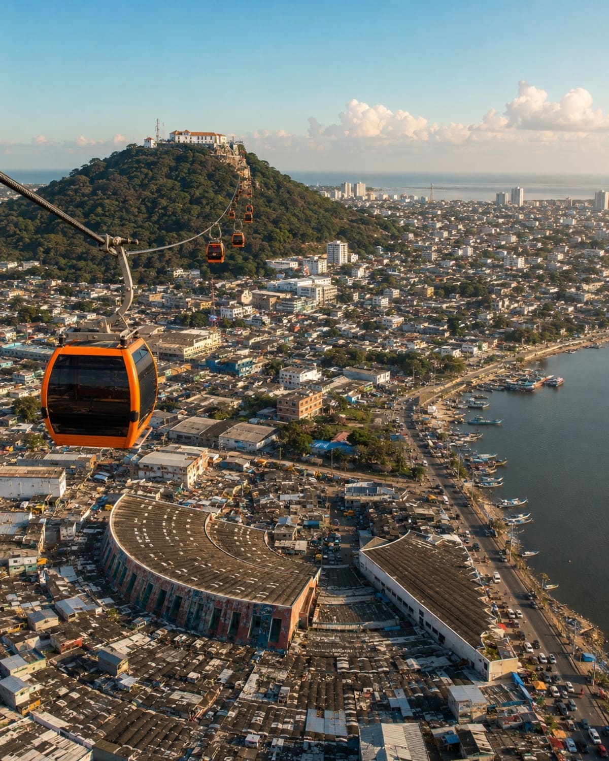 Imagen de referencia del teleférico en Cartagena. // Foto: generada con IA.