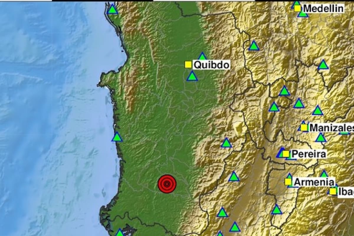 Cuatro sismos de hasta 4,9 de magnitud sacudieron a Colombia este lunes