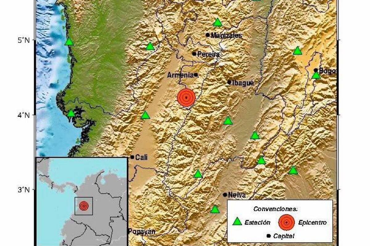 Temblor de magnitud 4.4 despertó a los colombianos del centro del país