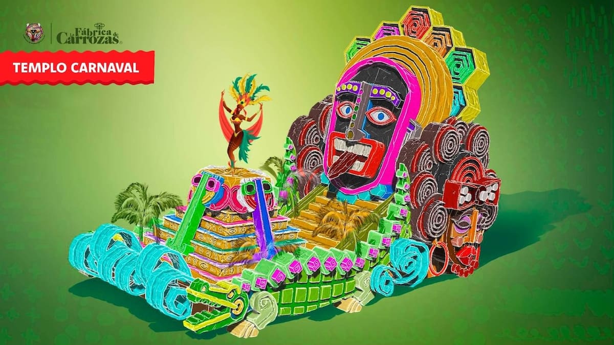 Templo Carnaval es una de las carrozas que se paseará por La Vía 40 durante La Batalla de Flores.//Cortesía.