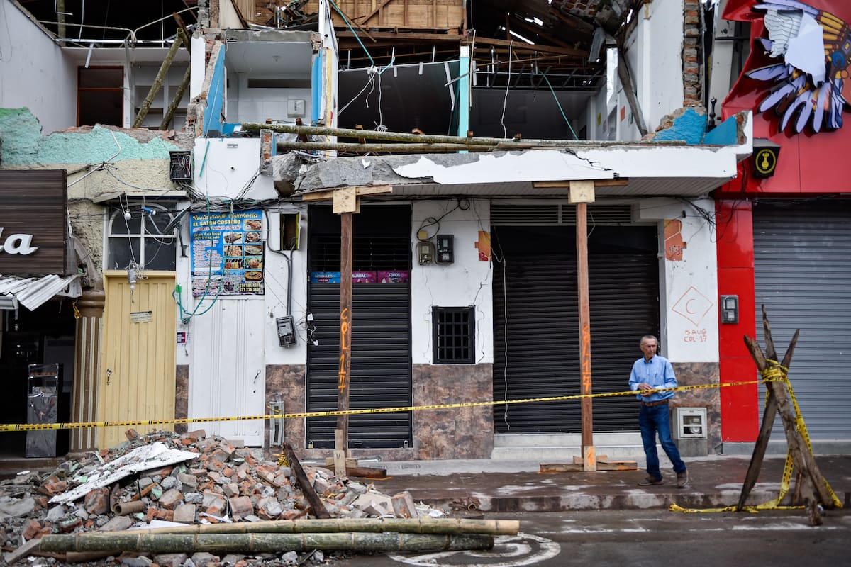 La educación en Colombia sigue afectada dos meses después del terremoto. // Foto: Colprensa. - Cristian Bayona..