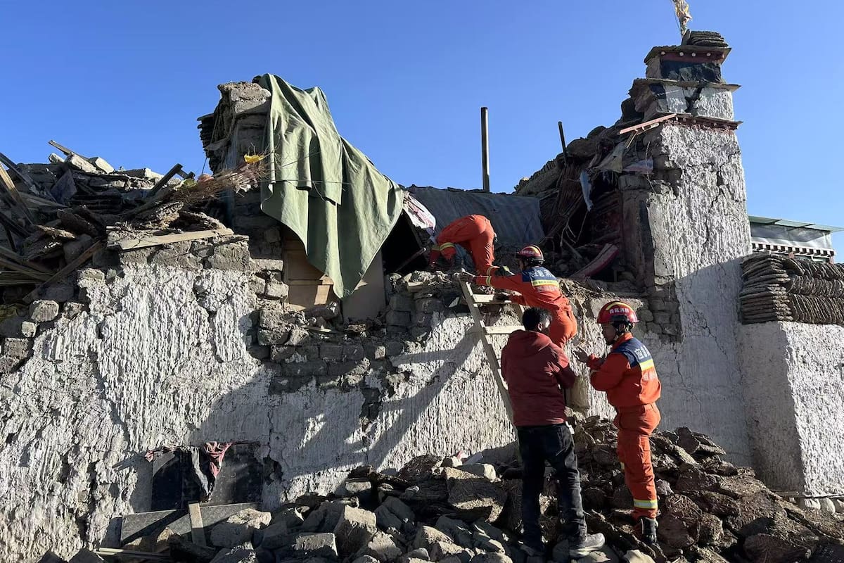 Terremoto sacudió el Tíbet: hay 95 fallecidos y más de 100 heridos