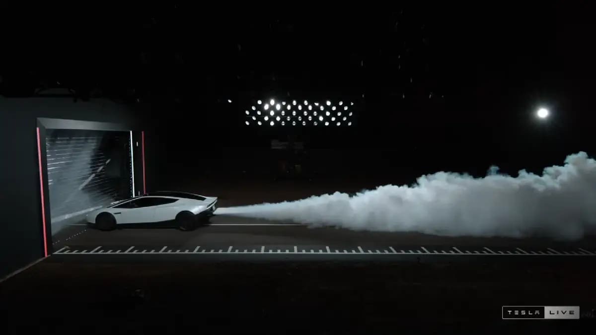 Nuevo modelo de Tesla Roadster. // Foto: Captura de pantalla de X @Tesla