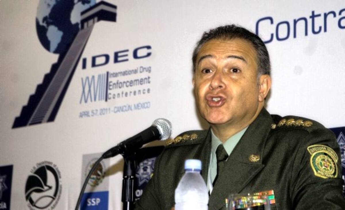 General Oscar Naranjo, director nacional de la Policía. AFP JOSE DOMINGUEZ