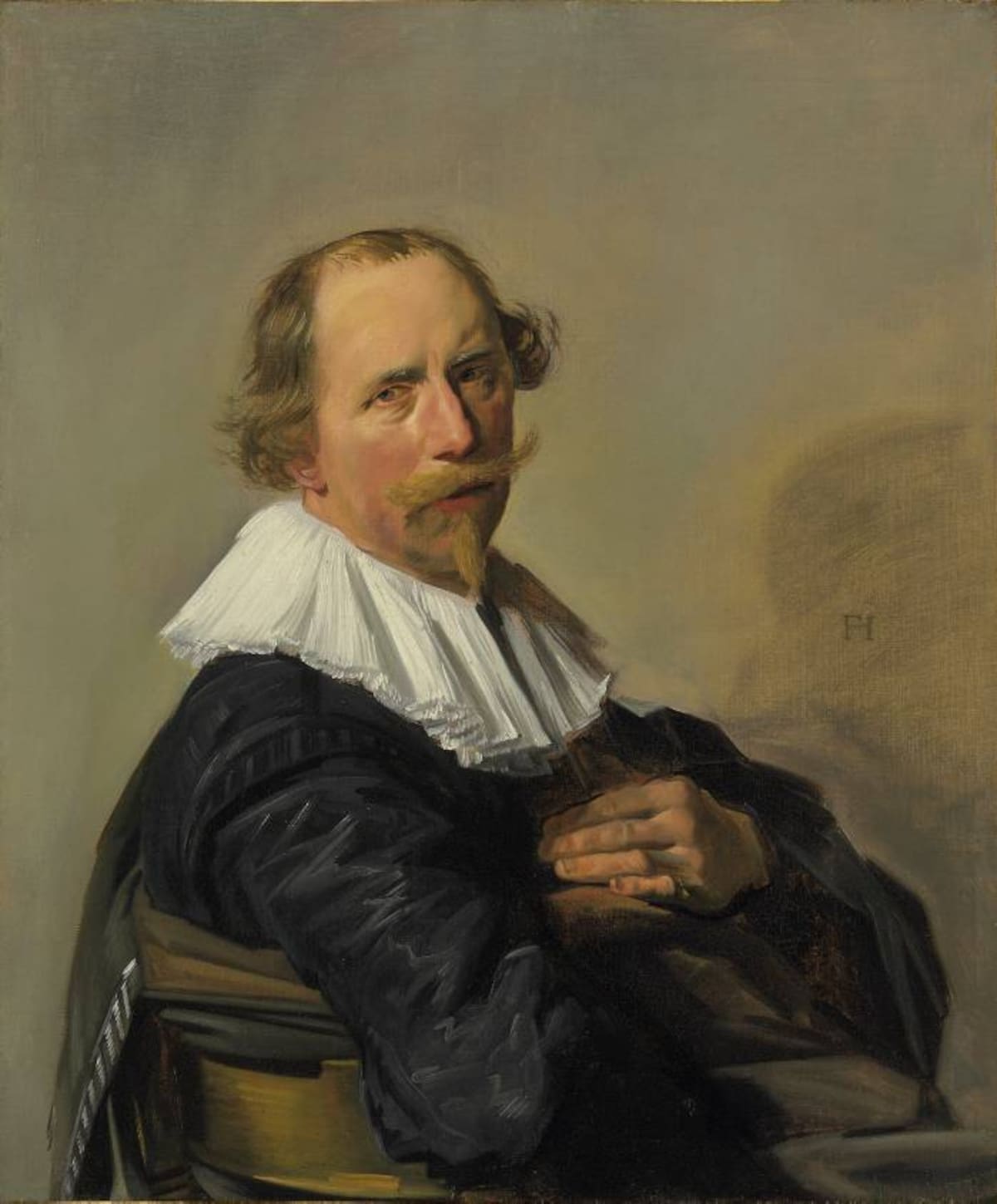 Cuadro, “Retrato de un caballero, de medio cuerpo, con un abrigo negro”, fue pintado por el maestro holandés del siglo XVII, Frans Hals AP