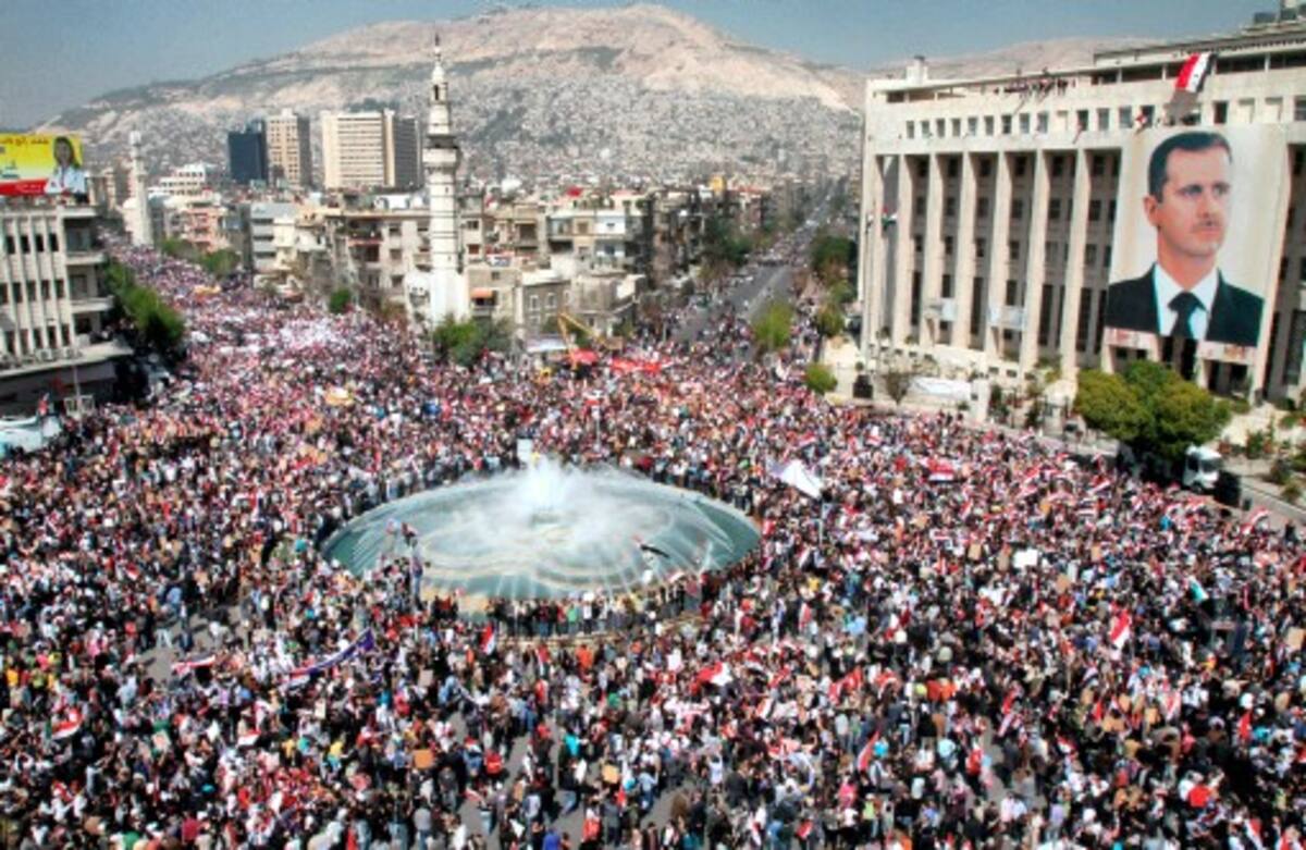 Manifestaciones en Siria. AFP ANWAR AMRO