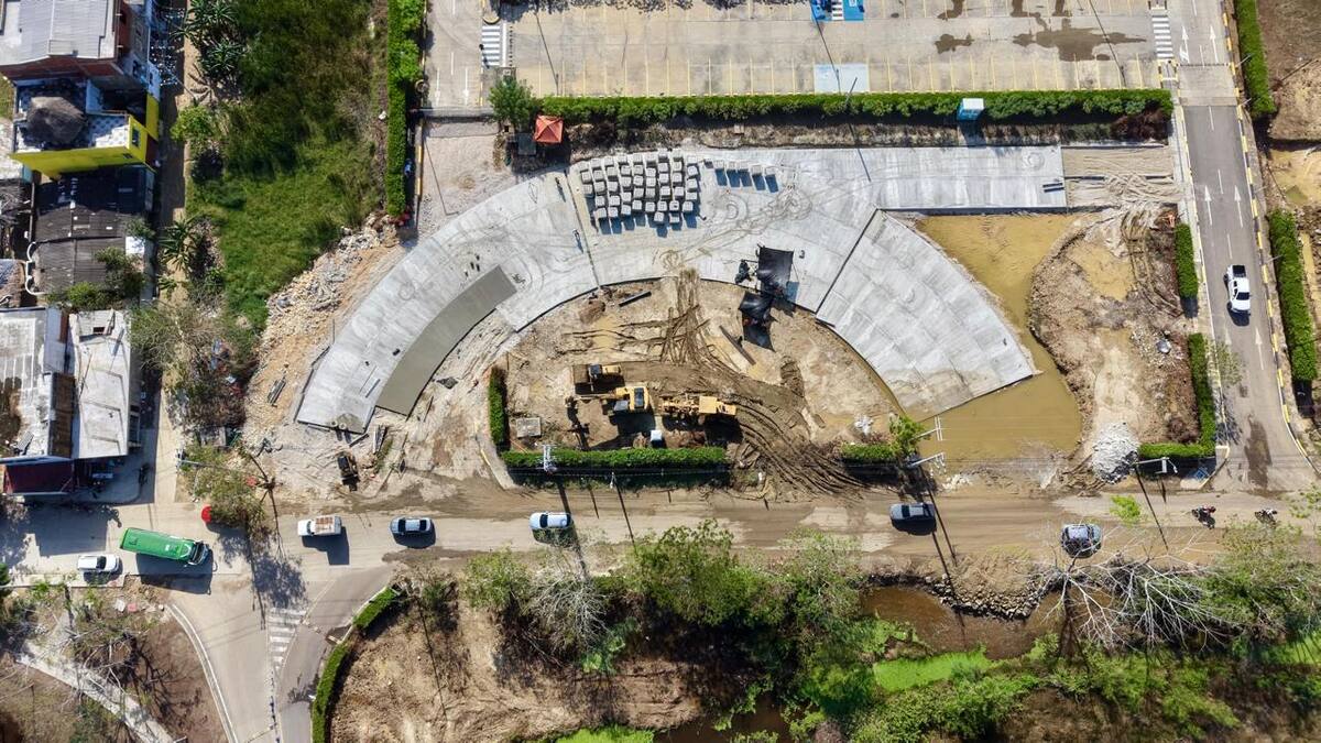 Construcción de nueva doble calzada de la vía a Tierrabaja ya tiene un avance del 40%. // Foto: cortesía - Alcaldía de Cartagena.