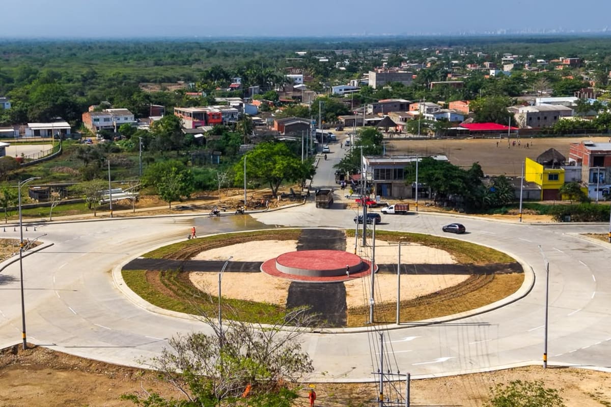 La escultura que estará en la nueva glorieta de acceso a Tierra Baja