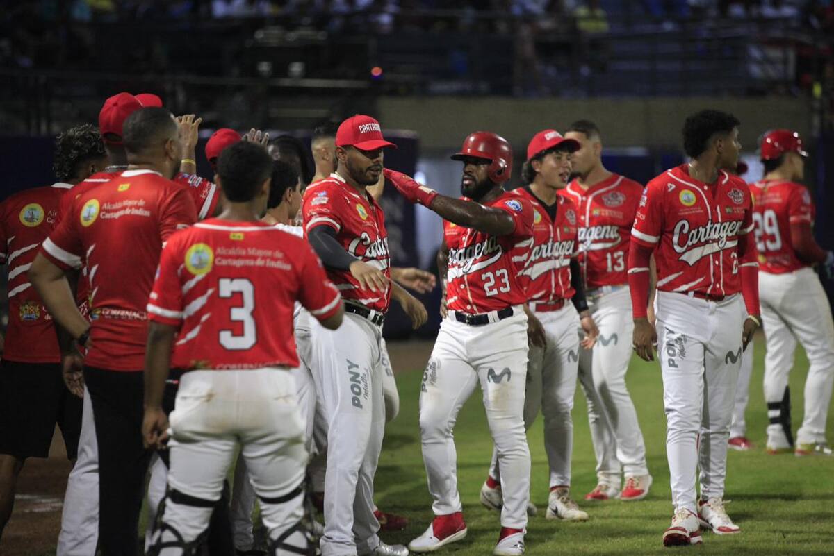 Tigres de Cartagena en el torneo de la Liga Profesional de Béisbol Colombiano. // Foto: Óscar Díaz - El universal.