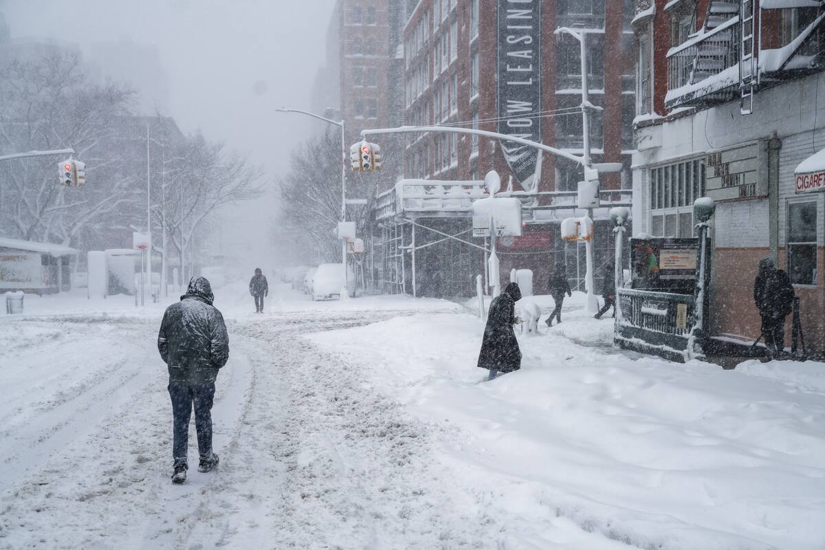 Alrededor de 56 millones de personas se encuentran bajo alerta invernal, incluidas 14 millones en Nueva York. // Foto: EFE.