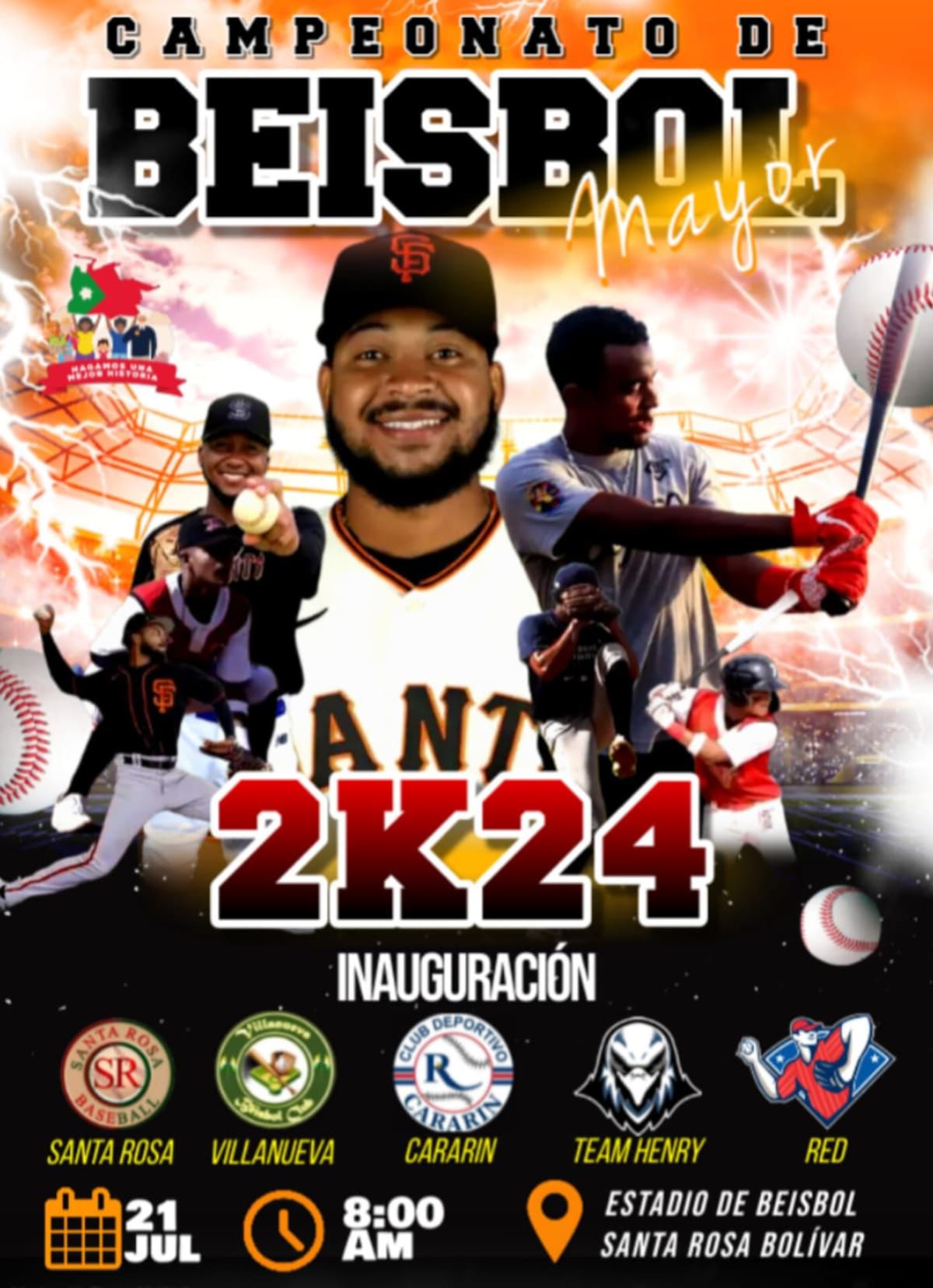 Torneo de Béisbol en Santa Rosa. //Cortesía