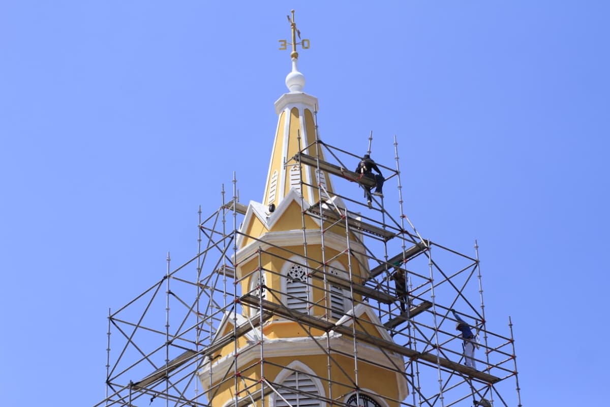 Arrancan obras en la Torre del Reloj de Cartagena: esto es lo que le harán