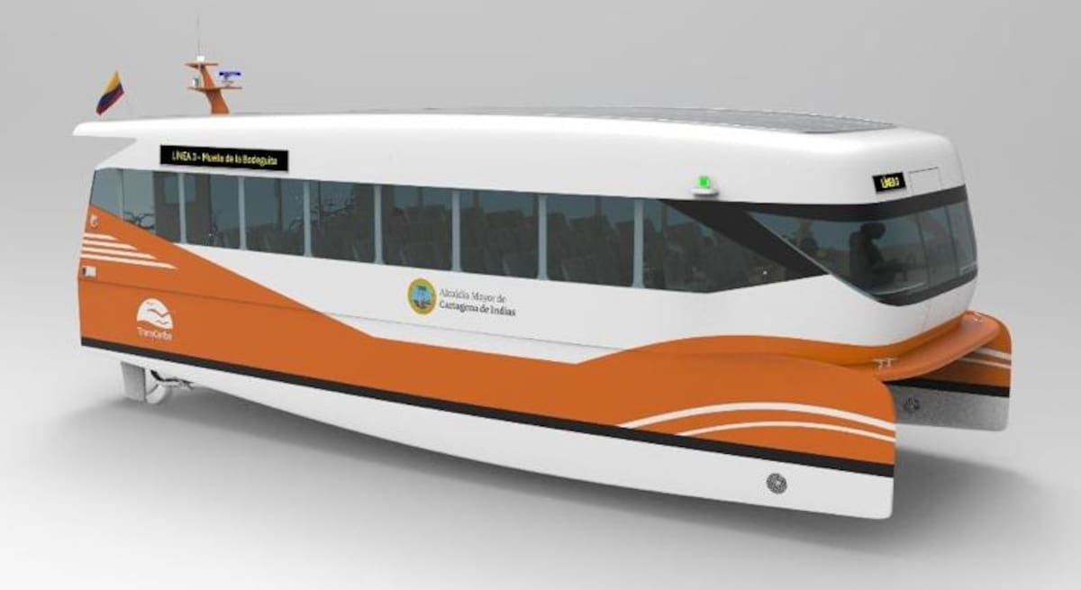 40 a 50 pasajeros es la capacidad que se prevé para las embarcaciones de Transcaribe Acuático.