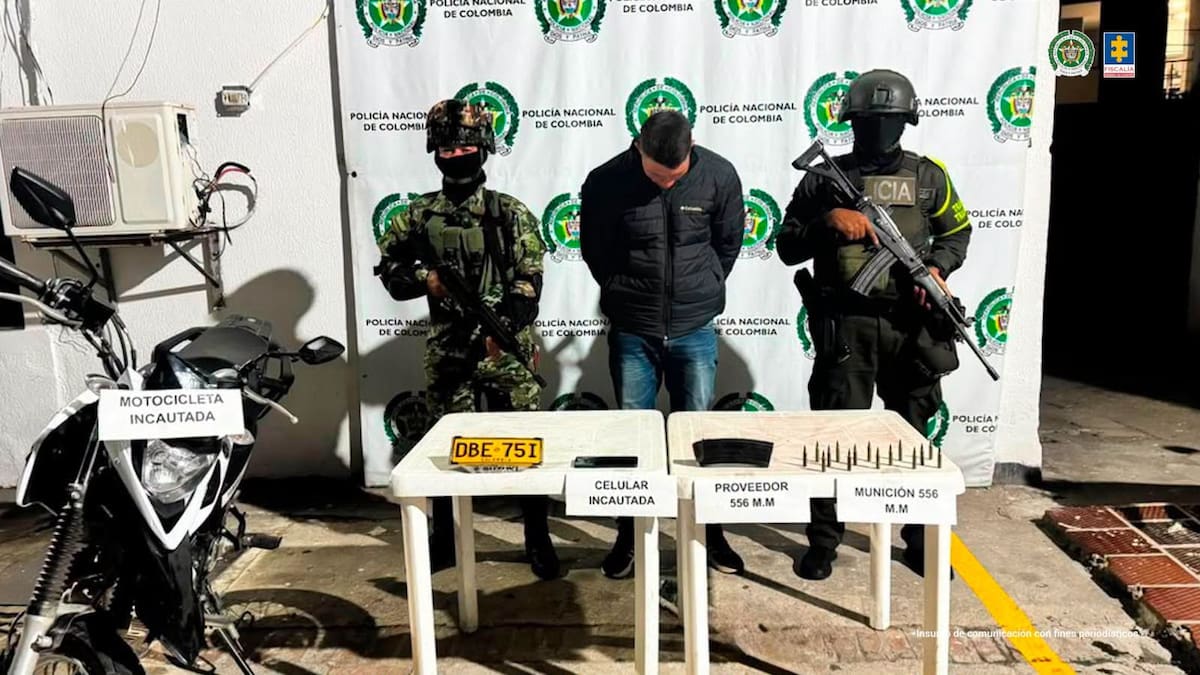 Tras operativo en Ocaña, envían a prisión a presunto portador de munición militar. // Foto: Policía Nacional