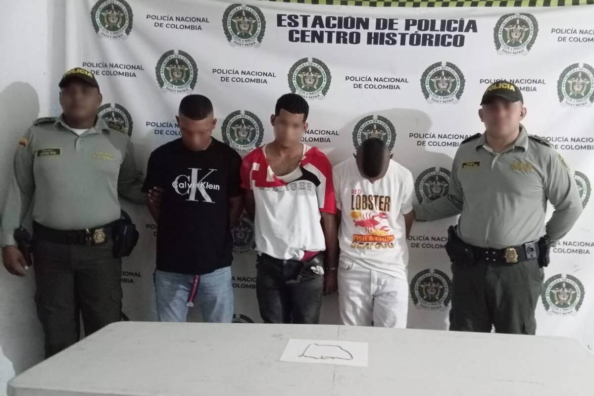 Capturan a cinco hombres que robaron a turistas en Cartagena