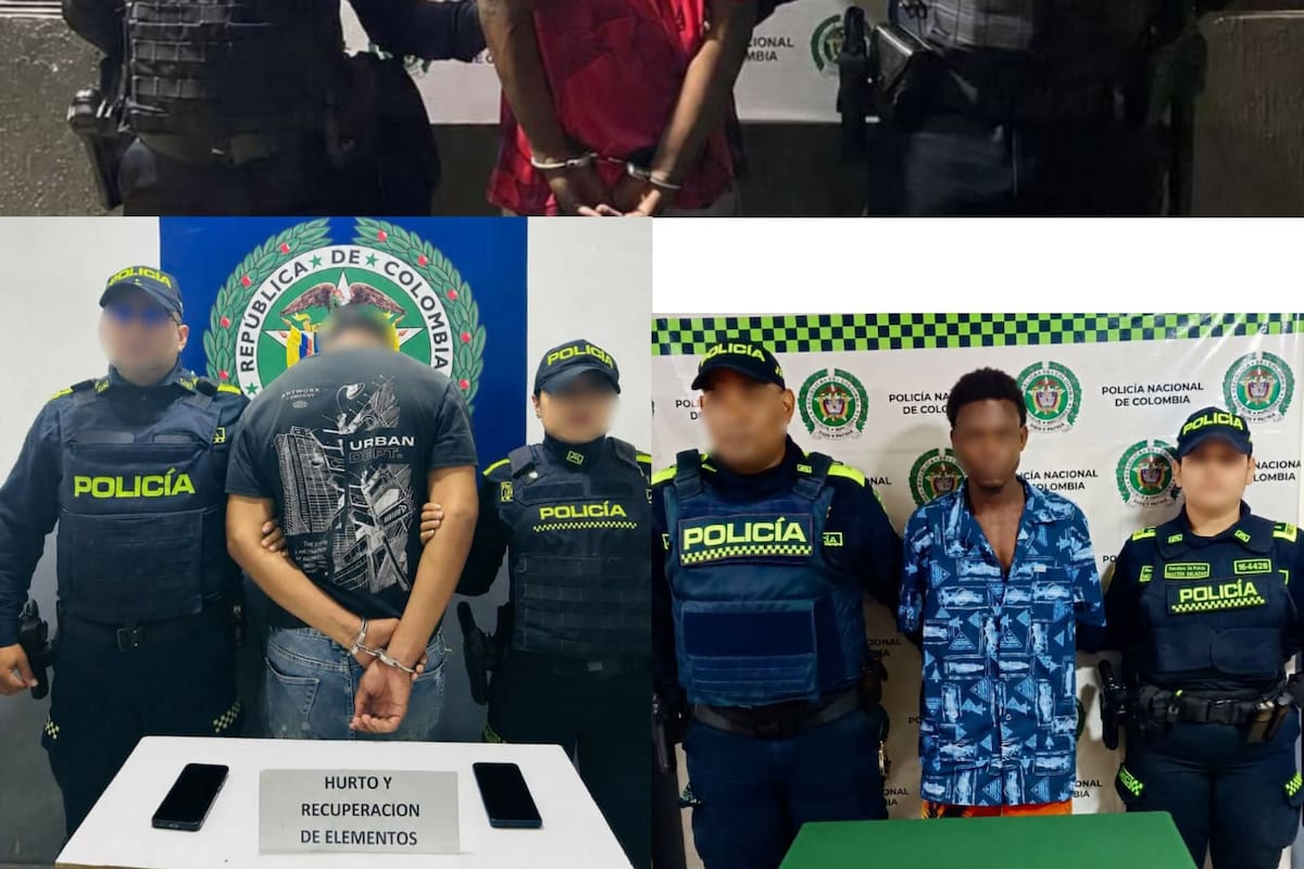 Tres capturados por hurto en Cartagena: recuperan celulares y un reloj inteligente