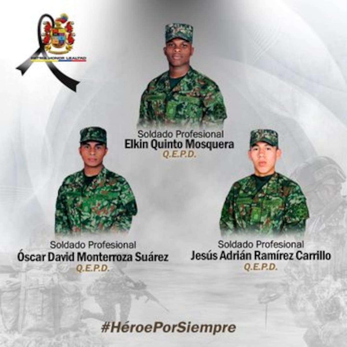 Tres militares perdieron la vida durante la madrugada de este lunes, 21 de septiembre, en zona rural del municipio de La Macarena, en el departamento del Meta. //FOTO: @EJÉRCITONACIONAL
