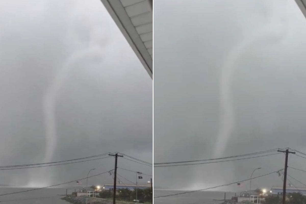 Video: impactante tromba marina durante fuertes tormentas en Nueva York
