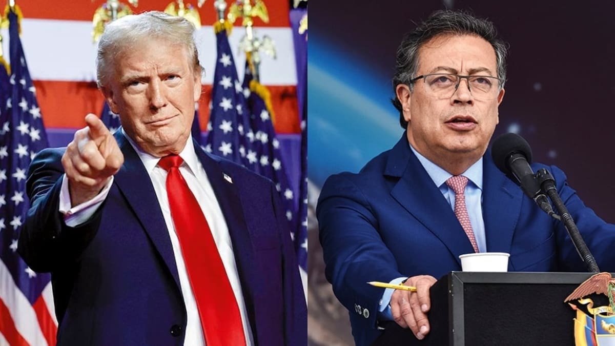 Gustavo Petro, presidente de Colombia (Derecha). Donald Trump, presidente de Estados Unidos (Izquierda). //Archivo