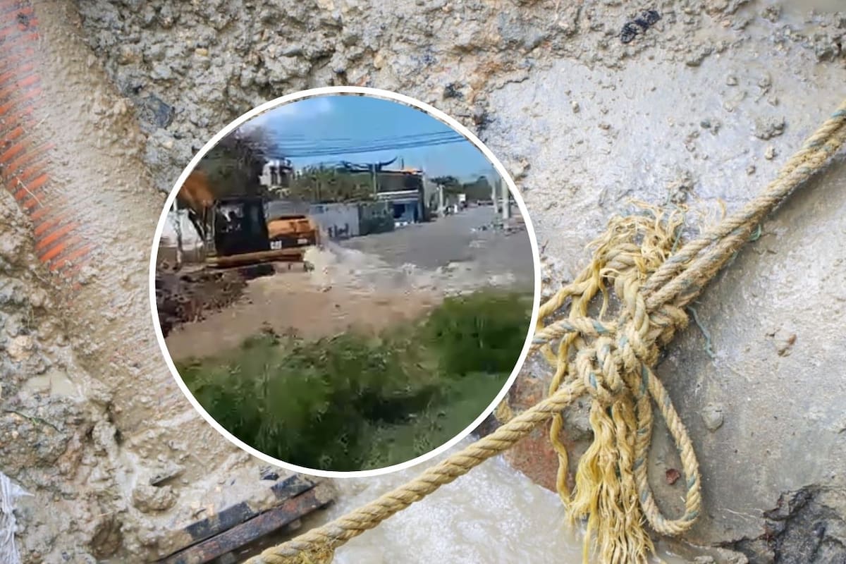 Tubo de Ceballos vuelve a romperse: 60% de Cartagena estará sin agua