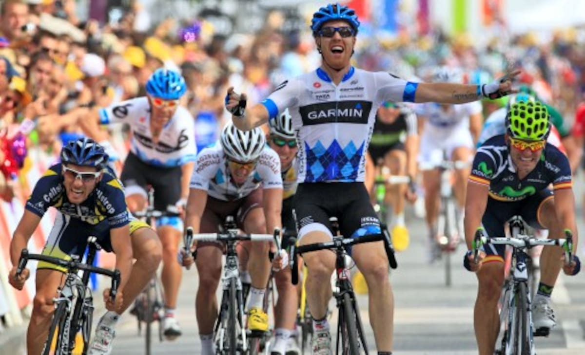 Tyler Farrar ganó este lunes la tercera etapa del Tour de Francia. AP
