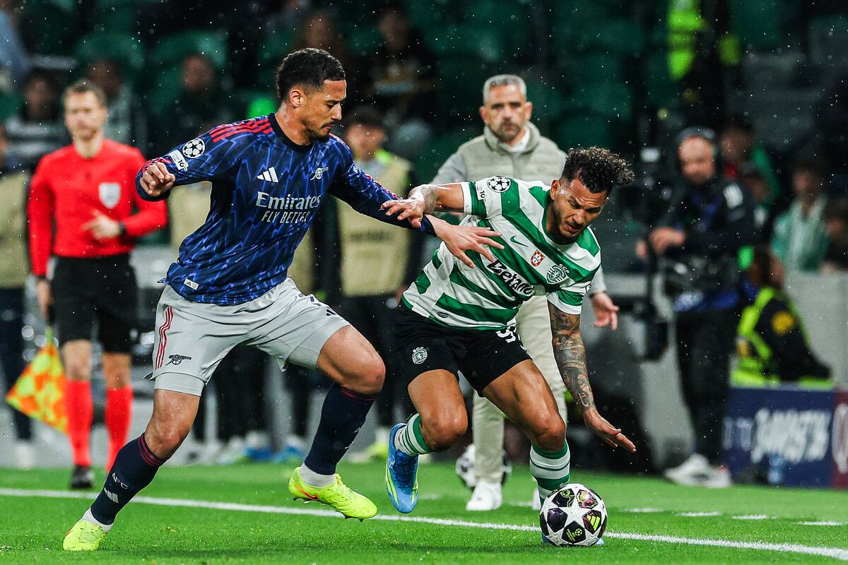 Sporting de Lisboa perdió en la ida contra Arsenal en los cuartos de final en la Champions League. //Foto, EFE: MIGUEL A. LOPES