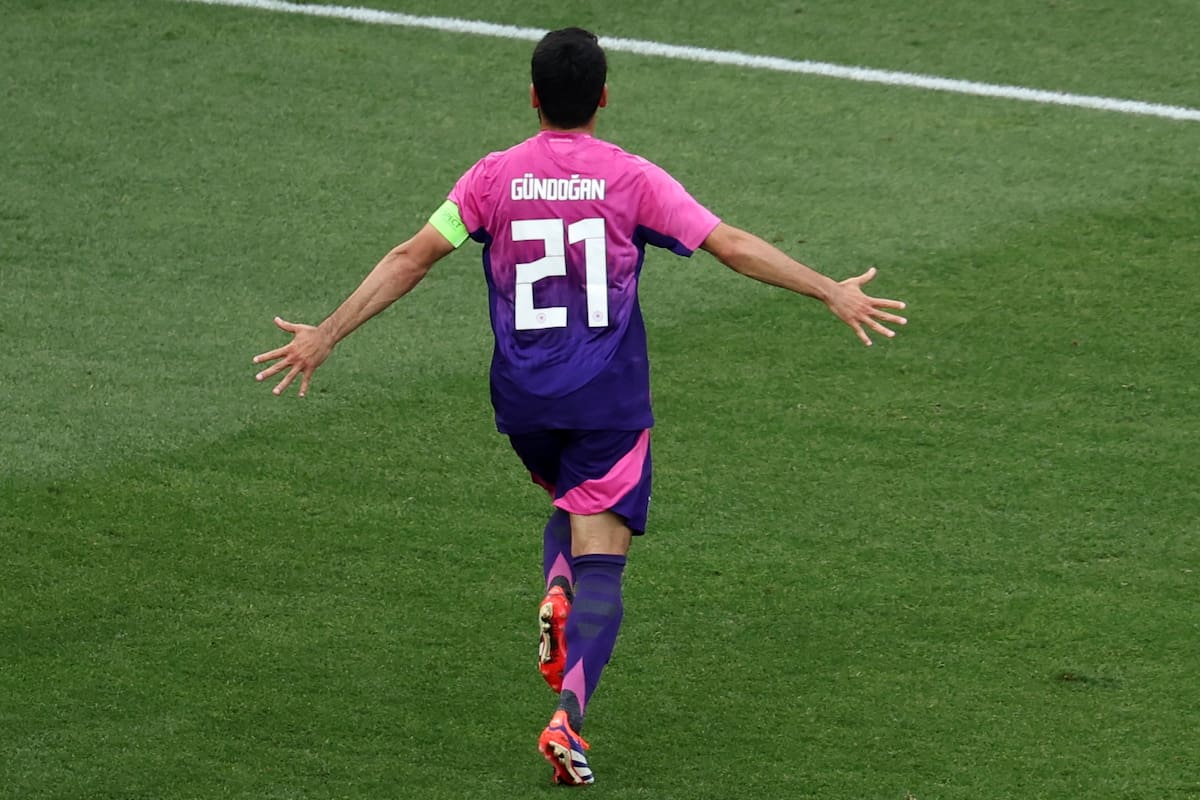 Ilkay Gundogan de Alemania celebra el gol 2-0 durante el partido de fútbol del Grupo A de la UEFA EURO 2024 entre Alemania y Hungría. //EFE