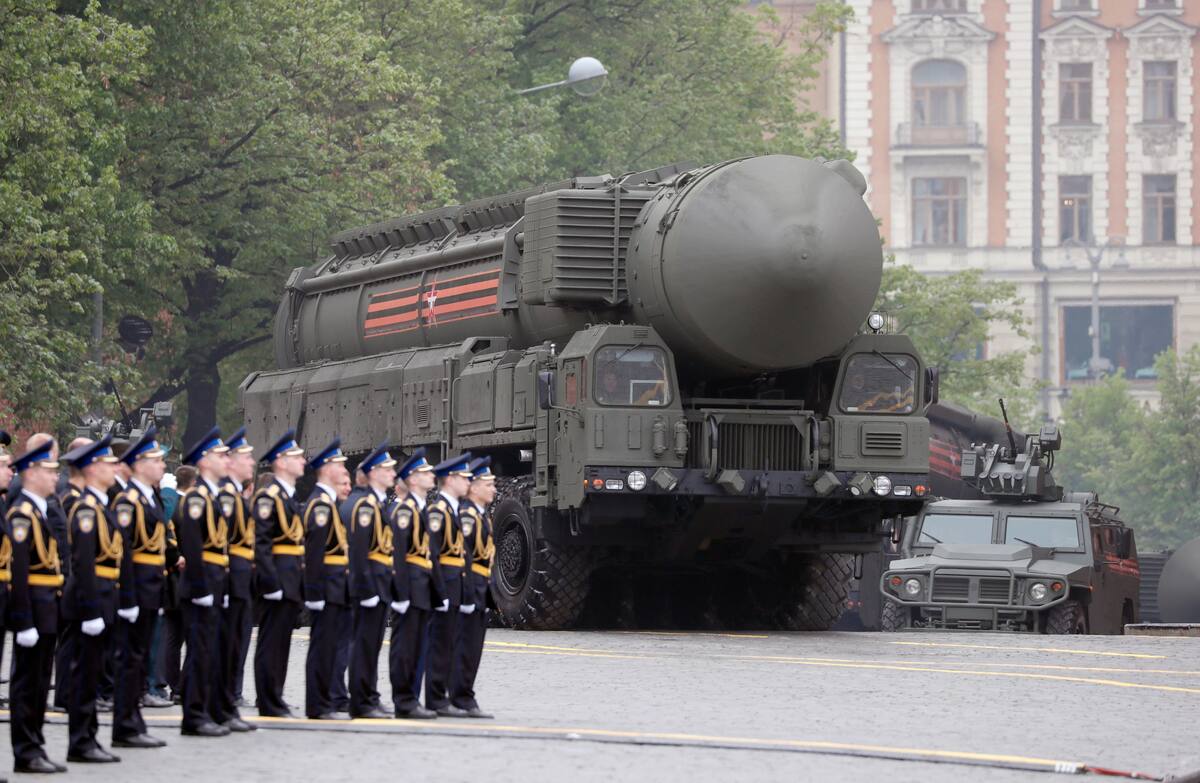 Un misil nuclear estratégico RS-24 Yars ruso. //EFE.