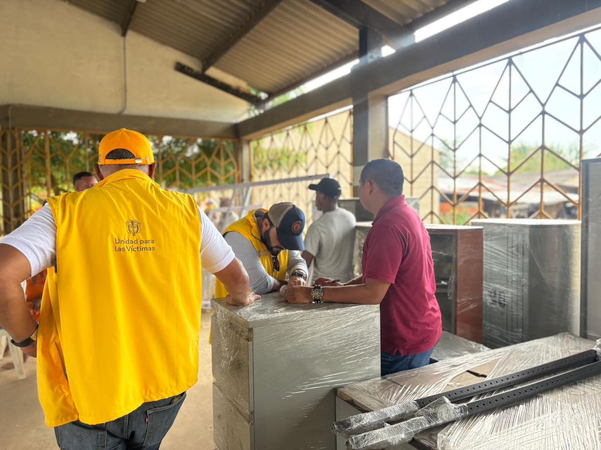 Unidad para las Víctimas entrega dotación en Bolívar. // Foto: cortesía - Unidad para las Víctimas