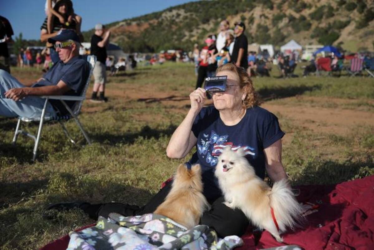 En algunas partes de Estados Unidos se vendieron cámaras con filtros especiales para tomarle fotografías al fenómeno astronómico. AFP ROBYN BECK