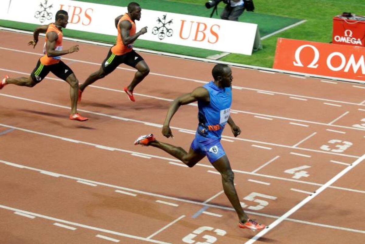 Usain Bolt ganó los 200 metros en la Liga de Diamante. AFP