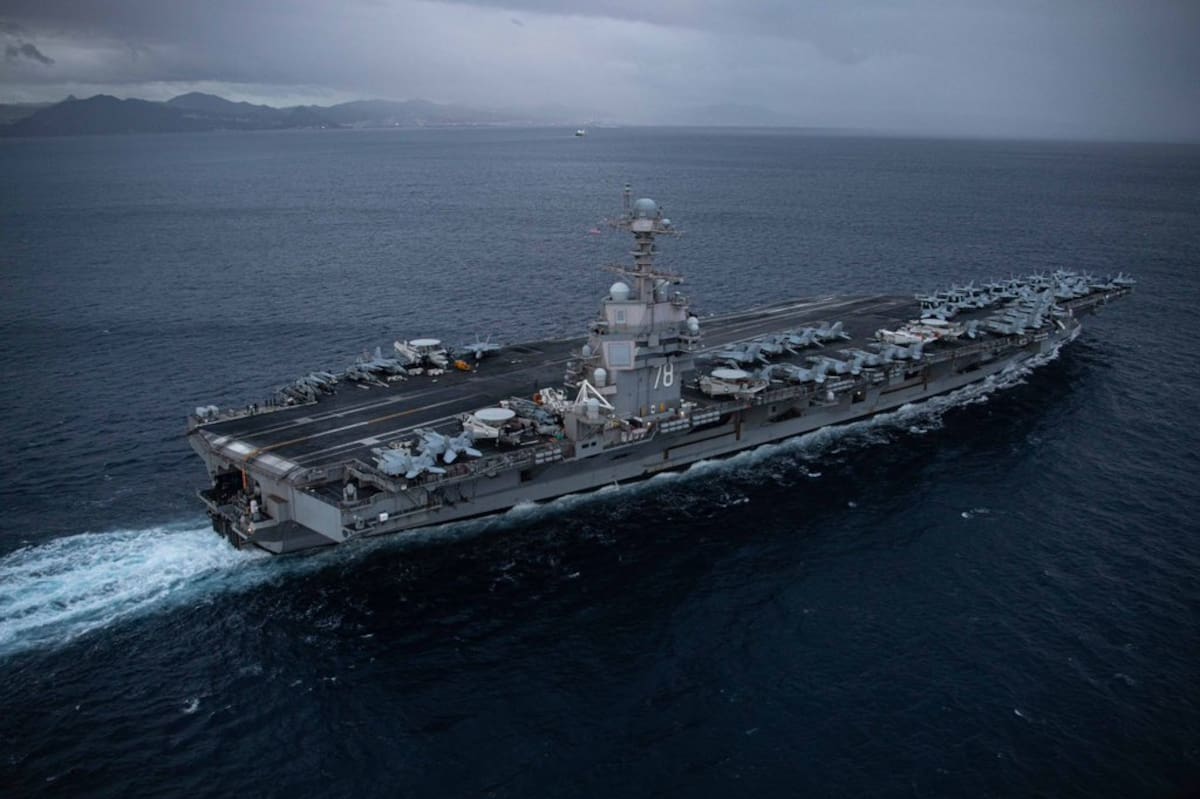 Imagen de archivo del USS Gerald R. Ford, mayor portaaviones de Estados Unidos. // Foto: tomada de X @CVN78_GRFord.