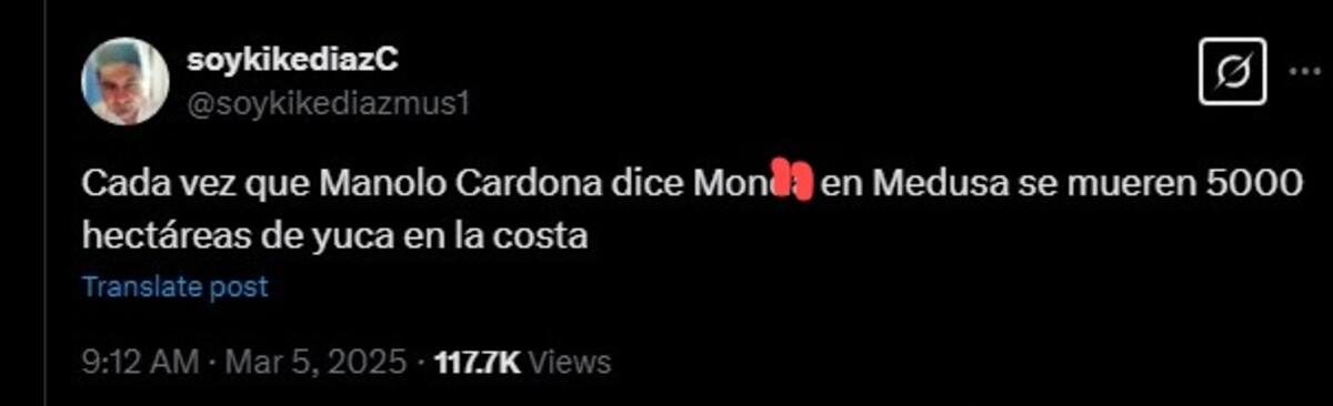 Usuarios reaccionaron en redes sociales al acento de los actores en Medusa.