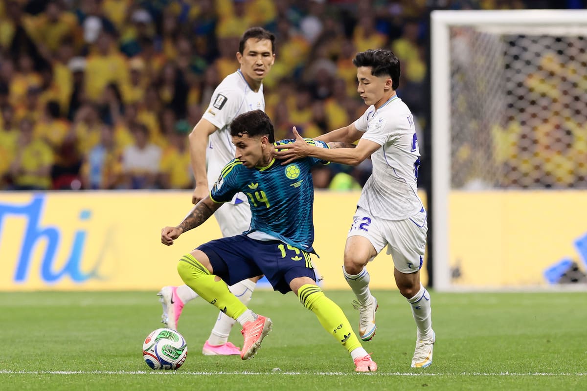 Gustavo Puerta fue el metrónomo de Colombia en el mediocampo en el duelo contra Uzbkeistán en el Mundial. //Foto, EFE: José Méndez