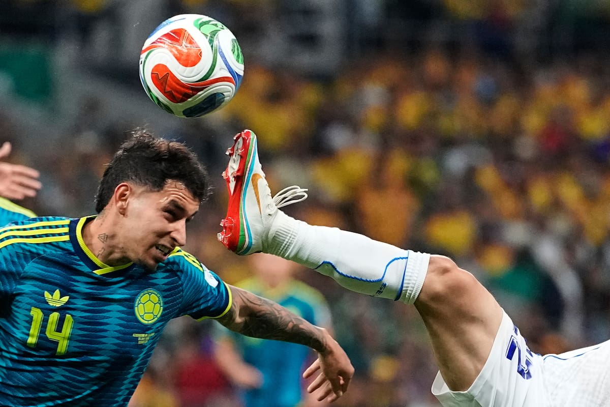 Gustavo Puerta fue una locomotora en el partido entre Uzbekistán y Colombia en el debut del Mundial. //Foto, AP: Natacha Pisarenko