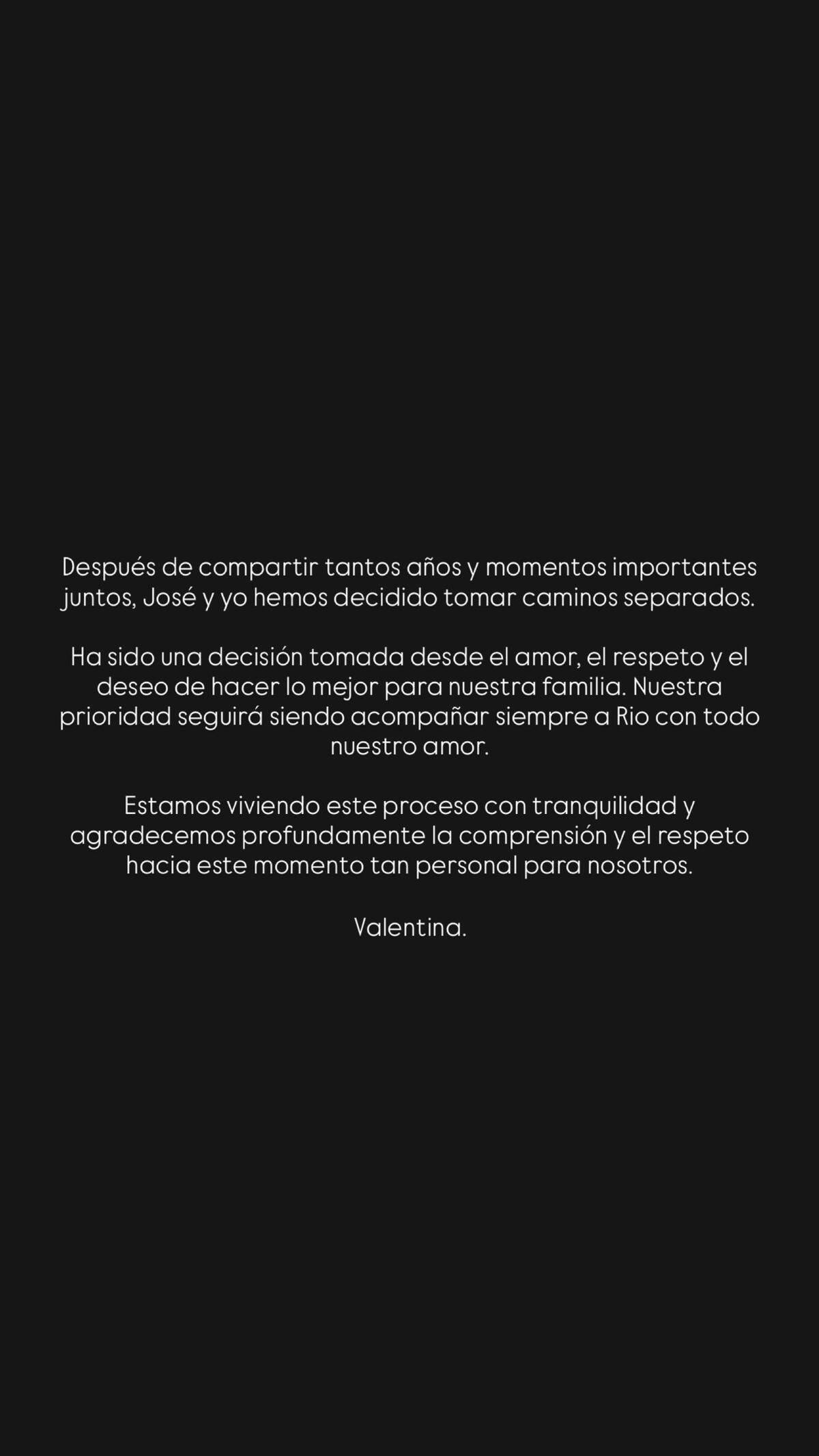 Valentina Ferrer confirma su separación con J Balvin. //Foto: @valentinaferrer.
