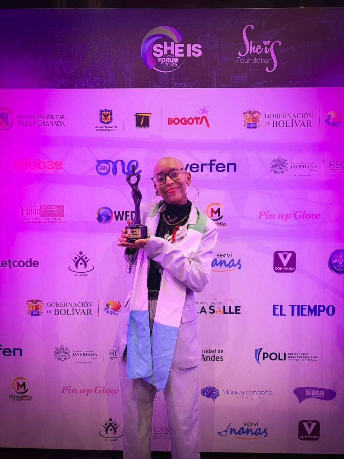 Vanessa ganó el premio ‘Mujer Joven del Año She Is’. //Foto: Cortesía.