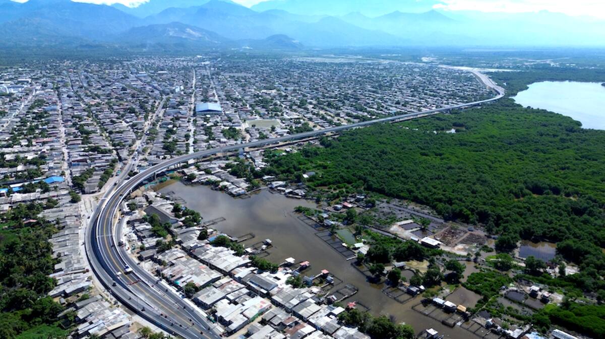 Esta es la variante Ciénaga-Barranquilla que fue entregada este sábado por el presidente Gustavo Petro y a ministra de Transporte María Fernanda Rojas.//Cortesía Mintransporte.