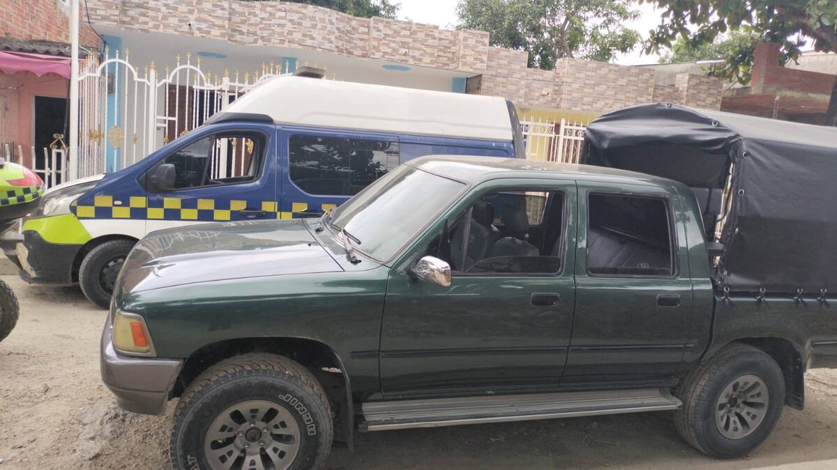 Vehículo incautado en Cartagena.