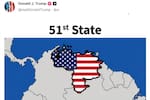 Donald Trump publica mapa de Venezuela como “estado 51” de Estados Unidos