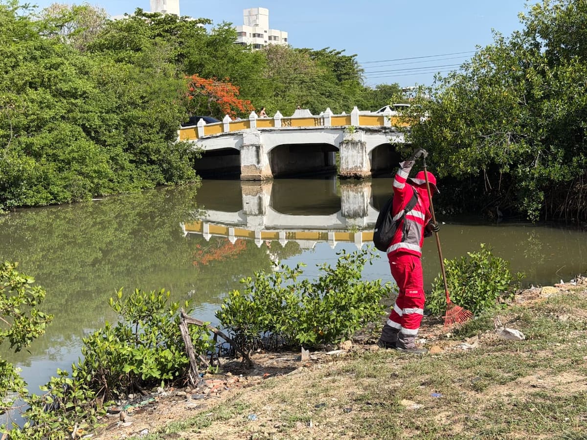 Veolia adelantó labores de limpieza y mantenimiento en Cartagena. // Foto: cortesía