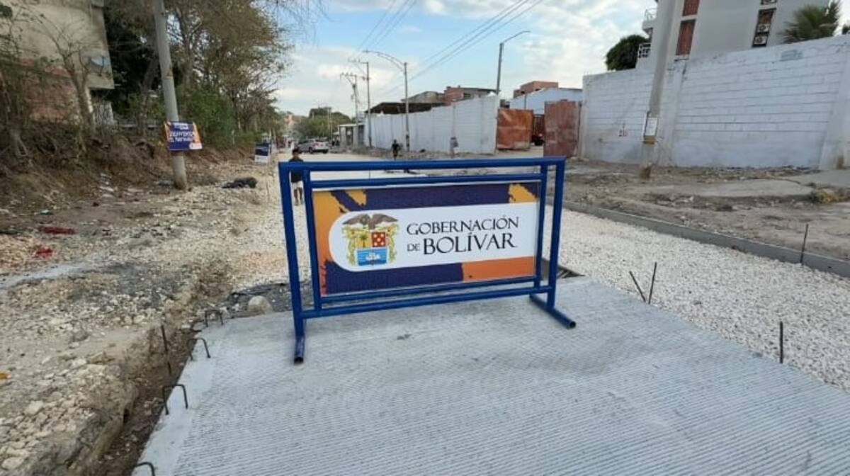 Obras de la Vía del Encuentro avanzan para mejorar la movilidad entre Mamonal y el Campestre.//Foto: cortesía