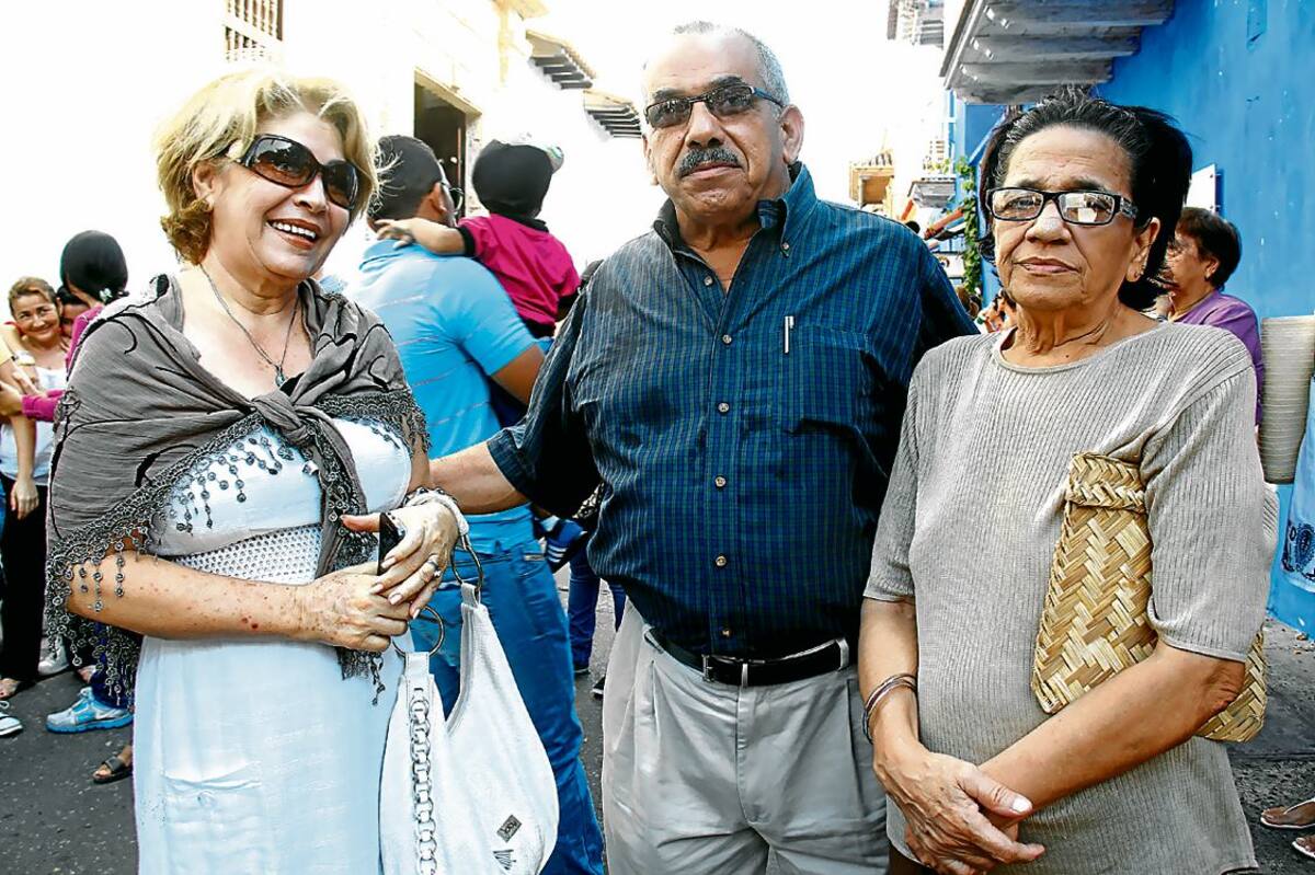 Doris Pinzón, Álvaro Blanco y Rosalba Blanco.